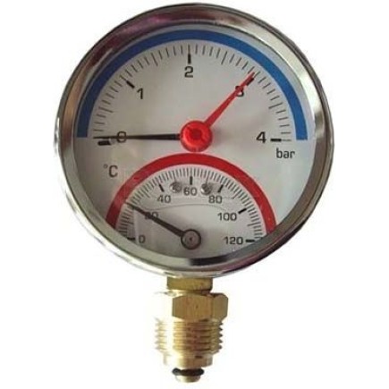 Termo-manomeeter 0-6bar 1/2